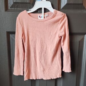 3/10$ Kids Orange Ribbed Long Sleeve Top